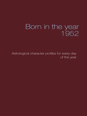 cover image of Born in the year 1952